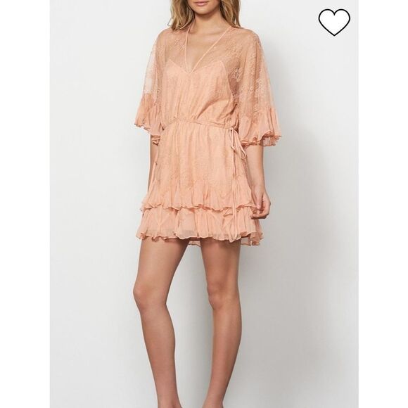Revolve Stevie May Arid Dreams Mini Dress Lace Apricot XS - Picture 4 of 14